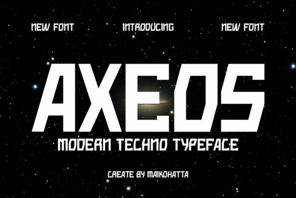 Axeos: A Futuristic Display Font for Modern Editorial Design