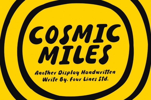 Cosmic Miles: A Handwritten Display Font for Branding