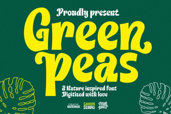 Green Peas: A Whimsical Display Font for Editorial Design