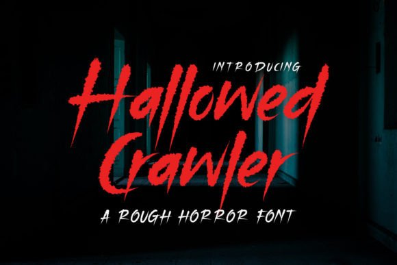 Hallowed Crawler: A Rough Horror Display Font for Bold Branding