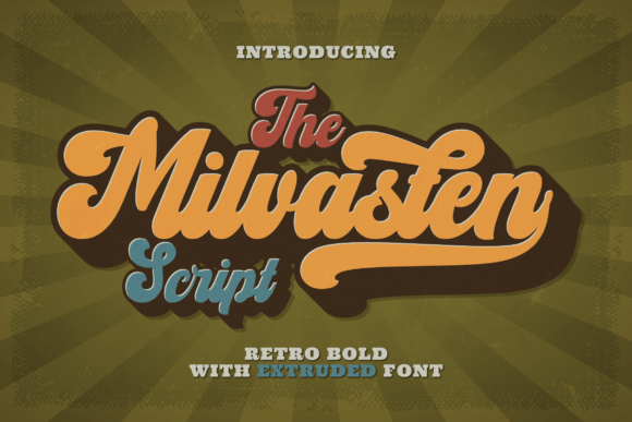 Milvasten: A Retro Script Font for Editorial Design