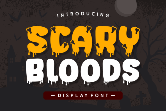 Scary Bloods: A Bold Display Font for Spooky Editorial Design