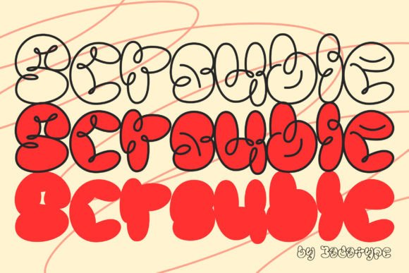 Scrouble: A Playful Display Font for Modern Branding