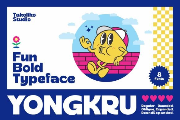Yongkru: A Bold Retro Display Font for Viral Campaigns